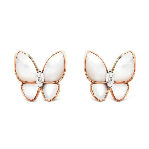 Van Cleef & Arpels BUTTERFLY MOP DIAMOND EARRINGS
