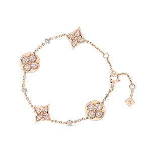 Louis Vuitton STAR AND SUN 4 MOTIFS GOLD DIAMONDS BRACELET