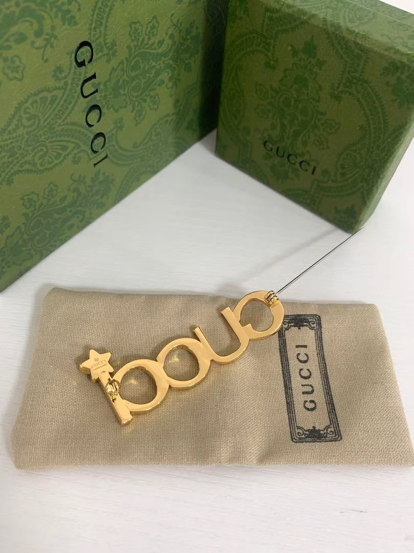 Gucci Brooch Gold 186101 - Image 3