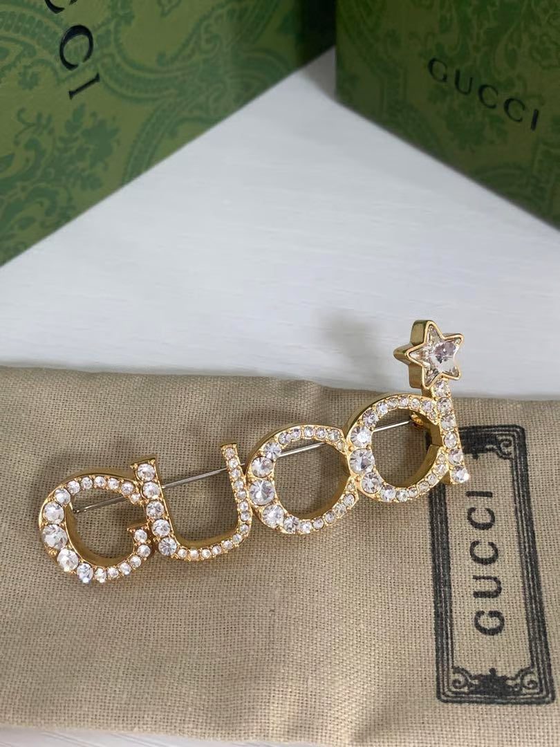 Gucci Brooch Gold 186101 - Image 2