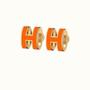 Hermès MINI POP H EARRINGS ORANGE