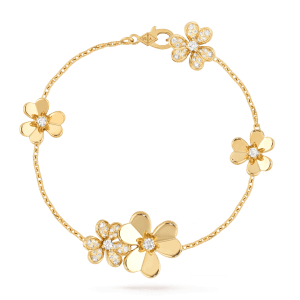 Van Cleef & Arpels FRIVOLE GOLD 5 FLOWERS BRACELET