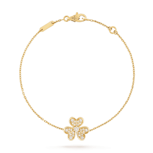 Van Cleef & Arpels FRIVOLE GOLD FLOWER DIAMOND BRACELET