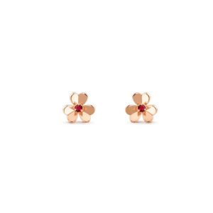 Van Cleef & Arpels FRIVOLE  FLOWER PINK EARRINGS