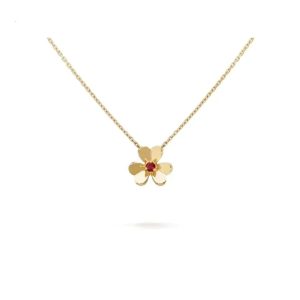 Van Cleef & Arpels FRIVOLE GOLD FLOWER NECKLACE