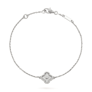 Van Cleef & Arpels CLOVER  SINGLE FLOWER BRACELET SILVER
