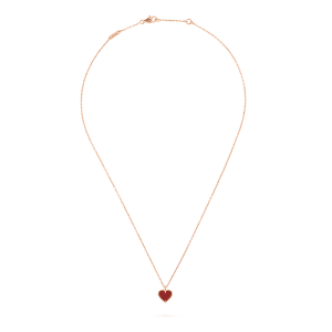 Van Cleef & Arpels SWEET CLOVER CARNELIAN HEART NECKLACE