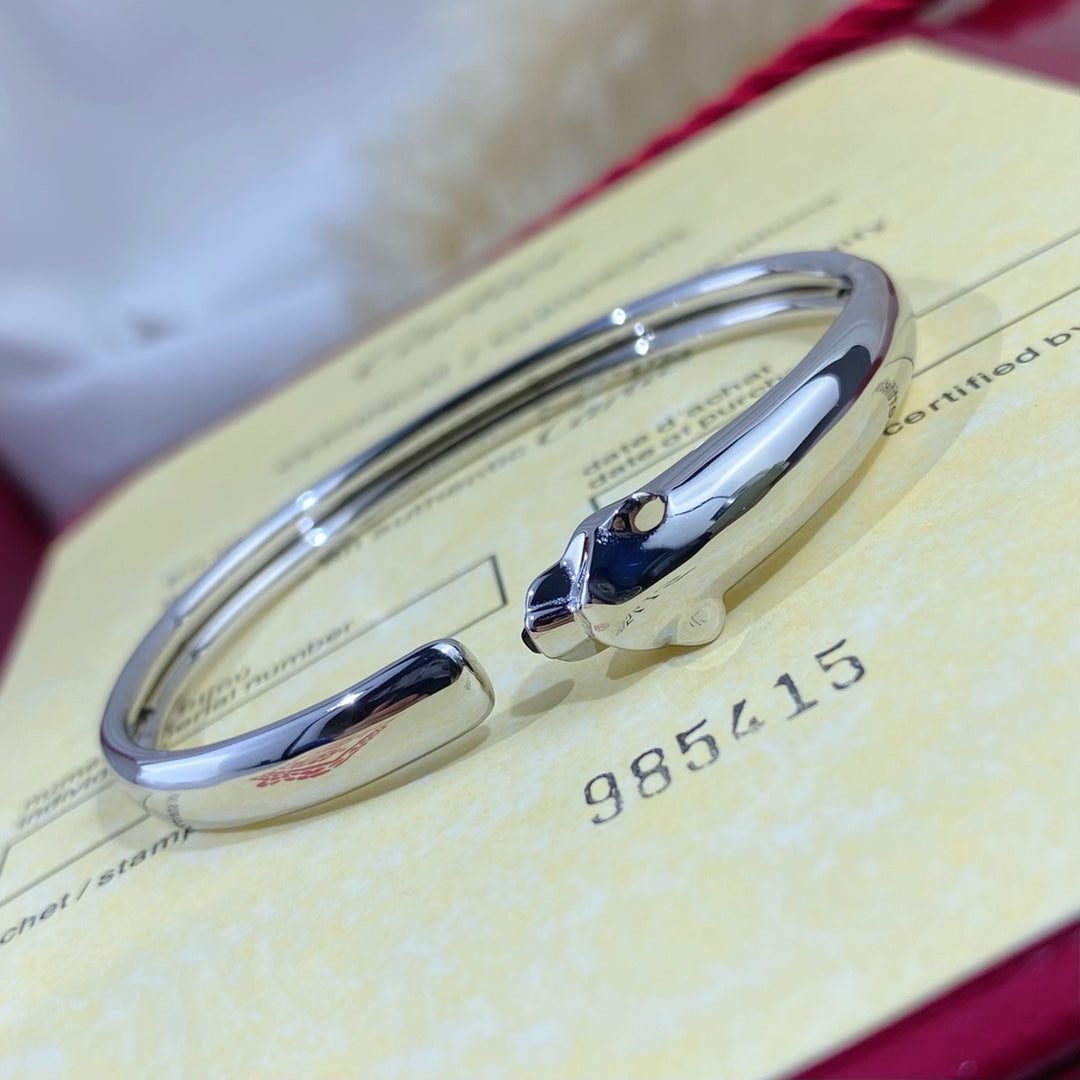 Cartier PANTHERE SILVER OPEN BRACELET - Image 2