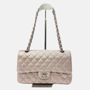 Chanel Classic Flap Medium 2016 Pink Metallic Pixel Effect Calfskin Leather