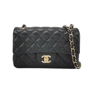 Chanel Classic Flap Rectangular Mini Black Lambskin Leather Gold Hardware, 2016-2017