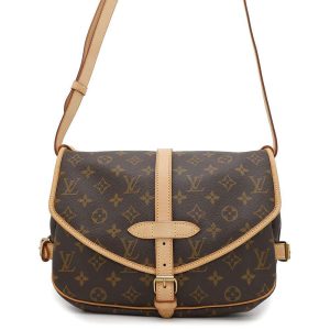 LOUIS VUITTON Saumur BrownM42256 Monogram Size 30