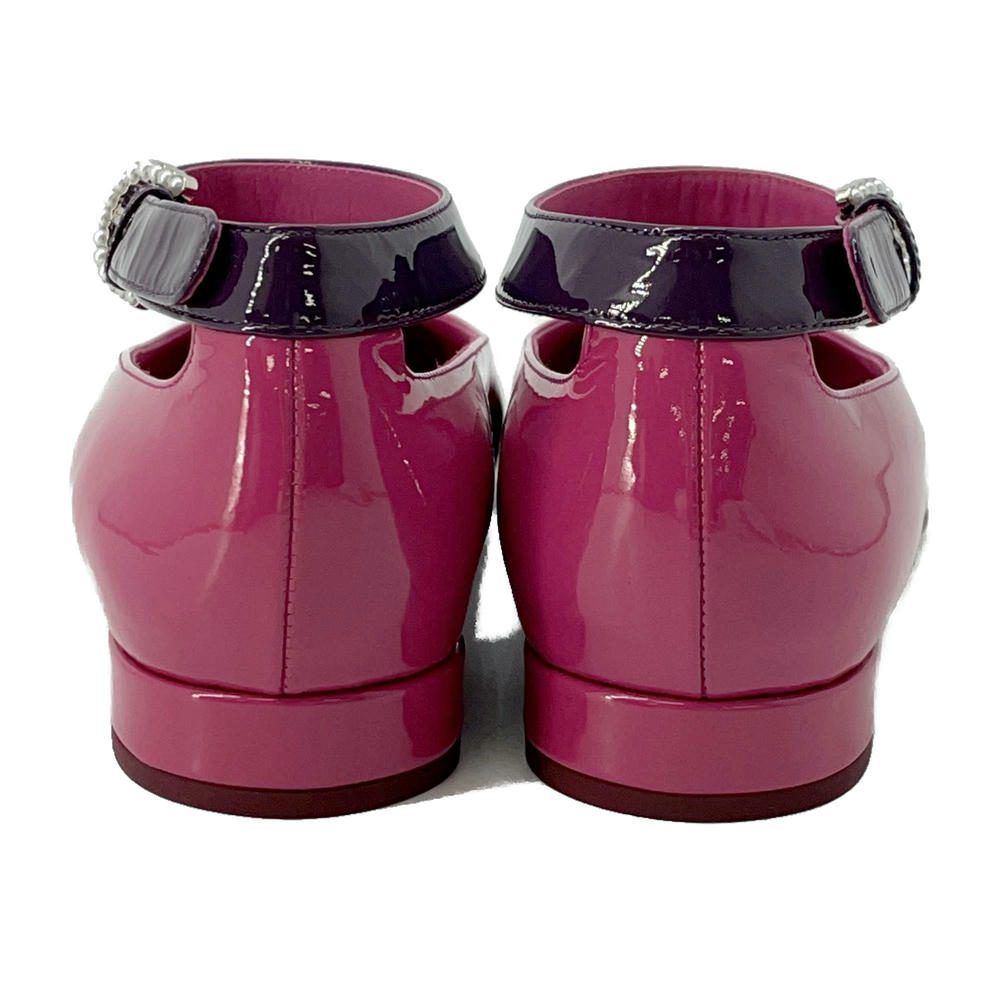 CHANEL CC Logo Pumps Pink/PurpleG45166 Patent Leather Size 36C - Image 3