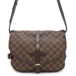 LOUIS VUITTON Saumur SPO RedN48081 Damier Ebene Canvas Size 30