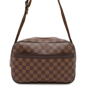 LOUIS VUITTON Reporter BeigeN45253 Damier Ebene Canvas Size PM