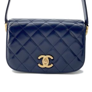 CHANEL Matelasse Full Flap Shoulder Bag BlueAS3402 Calf Leather