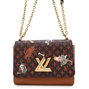 LOUIS VUITTON Sac Twist OrangeM44408 Monogramã»Catogram Size MM