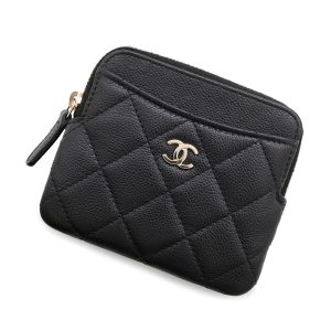 CHANEL Coin purse BlackAP2061 Caviar Leather