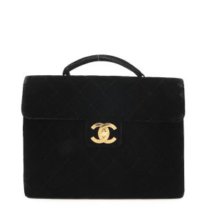 CHANEL Matelasse business bag Black Velvet