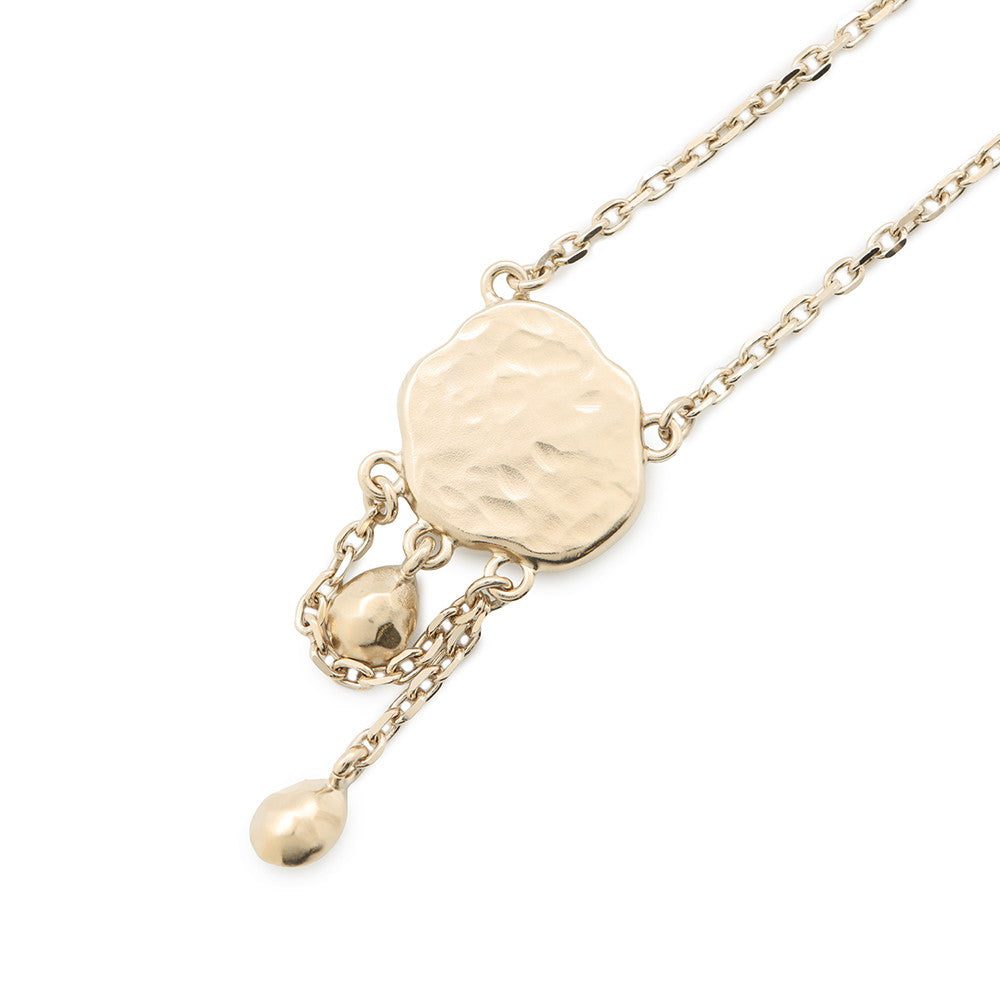 CHANEL CC Logo Cloud Design Necklace Gray/GoldABF889 Metal Faux Pearl Rhinestone - Image 3