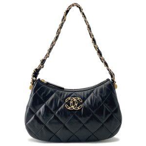 CHANEL CHANEL19 Chain Handbag BlackAP3647 Lambskin