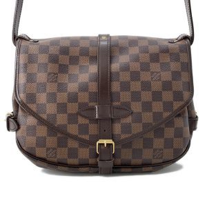 LOUIS VUITTON Saumur SPO RedN48081 Damier Ebene Canvas Size 30
