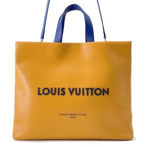 LOUIS VUITTON Shopper tote SaffronM24457 Leather Size MM