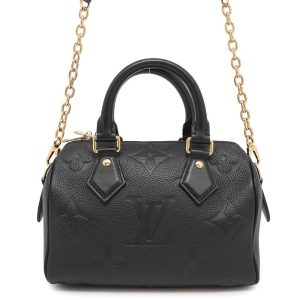 LOUIS VUITTON Speedy Bandouliere NoirM58953 Monogram Empreinte Leather Size 20