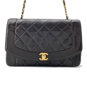 CHANEL Diana ChainShoulder Bag BlackA01165 Lambskin
