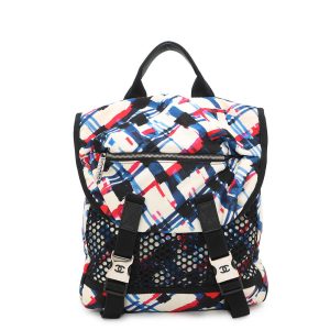 CHANEL Airline Backpack White/MulticolorA93326 Nylon