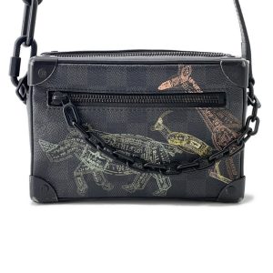 LOUIS VUITTON Soft Trunk Shoulder Bag NoirN45278 Damier Graphite Stamp Size Mini