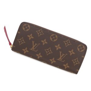 LOUIS VUITTON Portefeuille Clemence FuchsiaM60742 Monogram