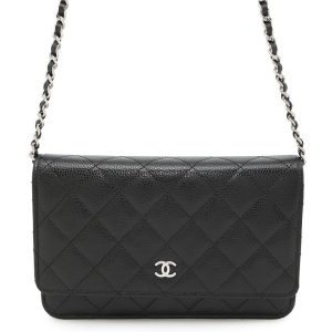 CHANEL Chain wallet BlackAP0250 Caviar Leather