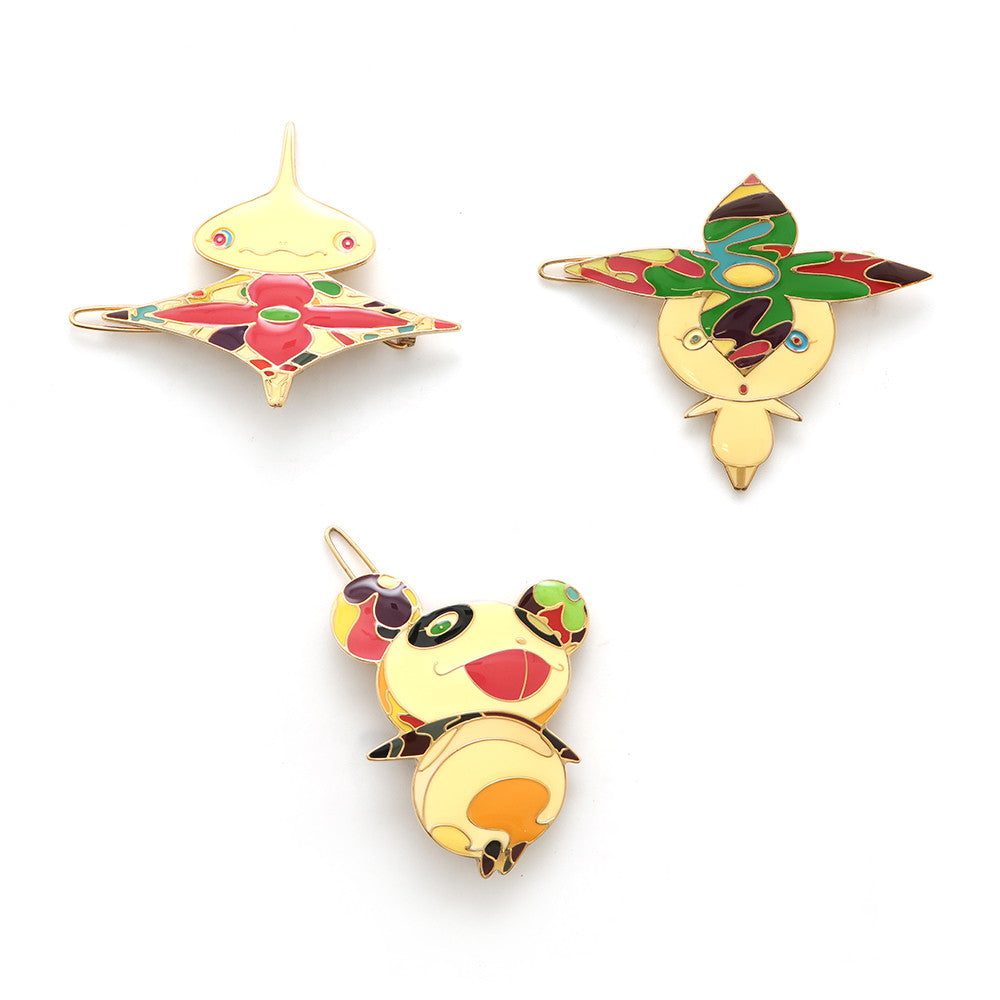 LOUIS VUITTON Takashi Murakami Flower Hatman / Panda / Onion Head Hairpin 3-piece set MulticolorM92595 Metal