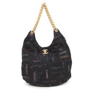 CHANEL Matelasse Hobo Shoulder Bag Black/MulticolorAS3127 Denim