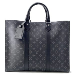 LOUIS VUITTON Sac Plat 24H BlackM47059 Monogram Eclipse