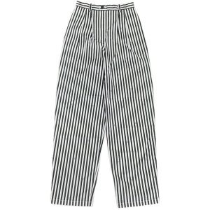 CHANEL Coco Beach Striped Pants Size 34 Black/WhiteP76233 Cotton 97% Polyurethane 3%
