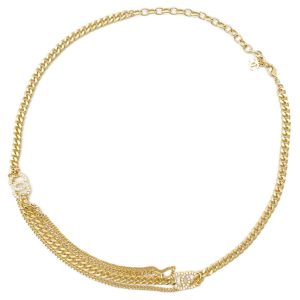 CHANEL CC Logo Rhinestone ChainBelt Gold Metal Rhinestone