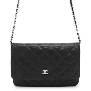 CHANEL Matelasse Chain wallet BlackAP0250 Lambskin