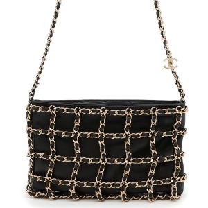 CHANEL Chain Shoulder Bag BlackAS1622 Lambskin