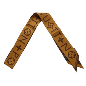 LOUIS VUITTON Scarf Infinity Monogram Bandeau BB BrownM90679 Silk 100%