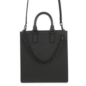 LOUIS VUITTON Sac Plat Messenger NoirM55924 Monogramã»Taurillon