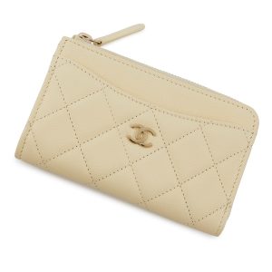 CHANEL Coin purse Matelasse CC Logo LimeAP3179 Caviar Leather