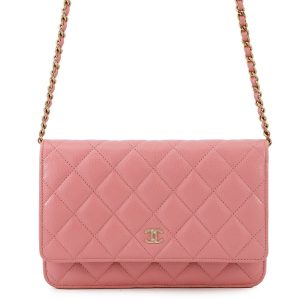 CHANEL Chain wallet PinkAP0250 Caviar Leather