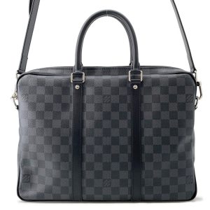 LOUIS VUITTON Port Documan Voyajaj NoirN41478 Damier Graphite Size PM