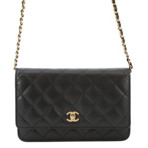 CHANEL Classic Chain Wallet BlackAP4241 Caviar Leather