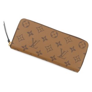 LOUIS VUITTON Portefeuille Clemence NoirM82336 Monogram Reverse Canvas