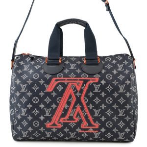 LOUIS VUITTON Speedy Bandouliere NavyM43697 Monogram Ink Size 40