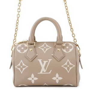 LOUIS VUITTON Speedy Bandouliere Tourterelle claimM46575 Monogram Empreinte Leather Size 20