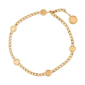 CHANEL Coin Motif Chain Belt Gold Gold Plated