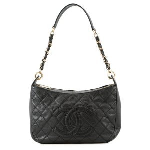 CHANEL CC Logo One Shoulder Bag BlackA20993 Caviar Leather